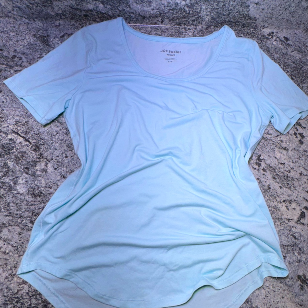 Baby blue work out tee
